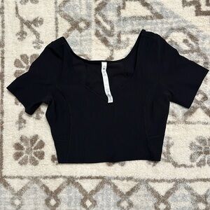 lululemon athletica Black Crop Top